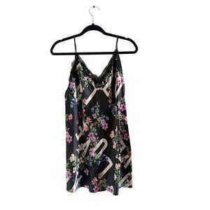 Victoria's Secret Black "LOVE" Lingerie Sleepwear‎ Nightwear Slip Dress